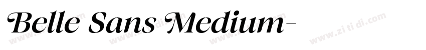 Belle Sans Medium字体转换